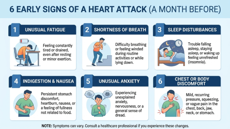 6 Signs of Heart Attack a Month Before