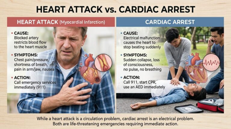 Cardiac Arrest vs Heart Attack