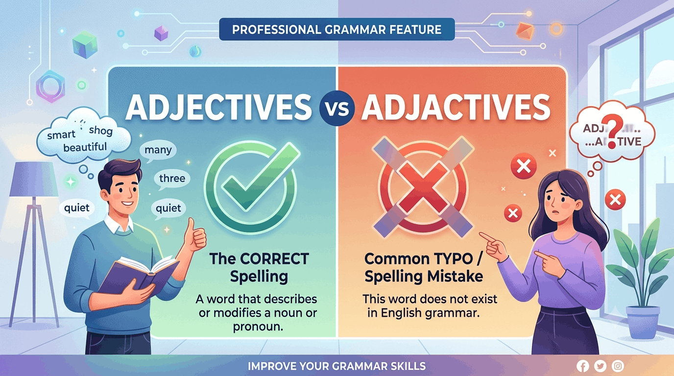 Adjectives vs Adjactives